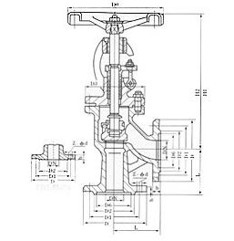 J44W-16P J44W-16R J44W-16L J44W-16RL���P䓽�ʽ��ֹ�y��Ҫ���μ��B�ӳߴ�