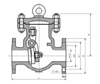 DH44Y�ͷ��m�͜�����ʽֹ���y150(Lb)��600(Lb)���γߴ�D
