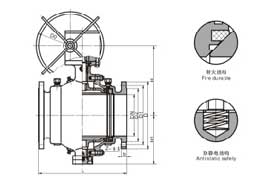 Q47F�͹̶�ʽ�ք����y150(Lb)��1500(Lb)���γߴ�