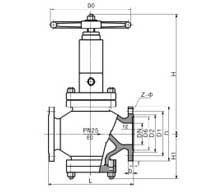 FJ41��PN16��PN160������ֹ�ſ��y���γߴ�D