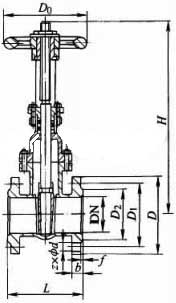 Z41T-10C�ͷ��m�B������l�y���γߴ�D