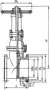 Z41X-10��Z41X-16Q�����Uܛ�ܷⷨ�m�l�y���γߴ�D