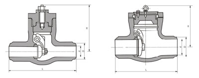 H64Y���վ����ֹ���y1500(Lb)��2500(Lb)���γߴ�D